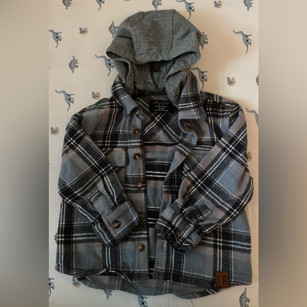 Little Bipsy Light Blue/Gray Flannel
